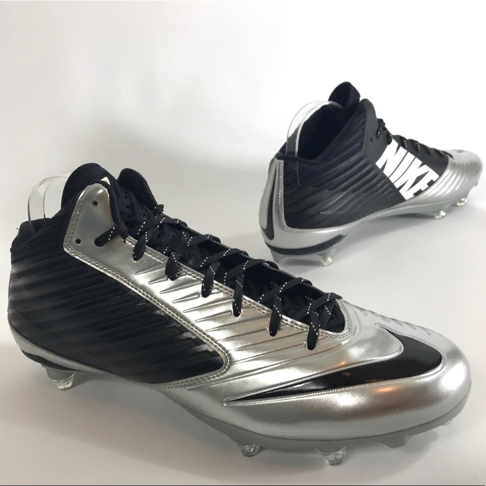 NEW Nike Vapor Speed 3/4 Football Cleats Silver
